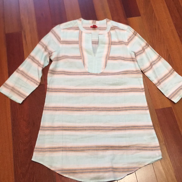 IZOD tunic striped linen cotton size S - Picture 2 of 7